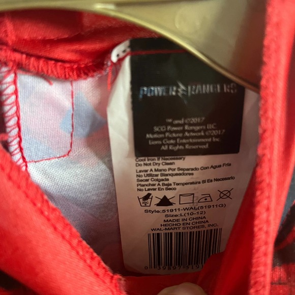 Power Ranger Red and Silver Kids Costume - Picture 7 of 10